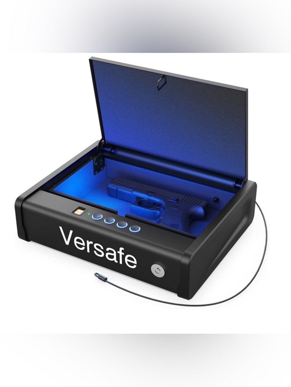 Versafe Gun Safe Lockbox with Blue Interior Light